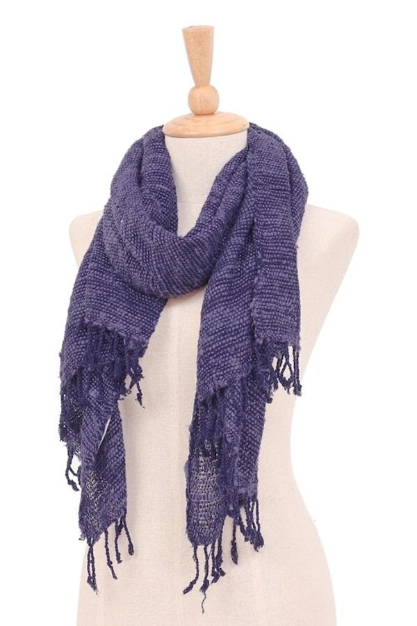 Alternate image for Hand-Woven Bark Silk Scarf from Thailand Winter Begins