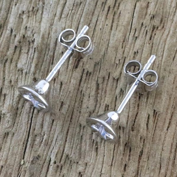 Alternate image for Handcrafted Sterling Silver Stud Earrings from Thailand Silver Screws