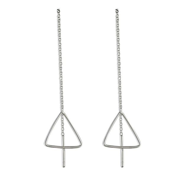 Alternate image for Artisan Handmade Thai 925 Sterling Silver Threader Earrings Icy Home