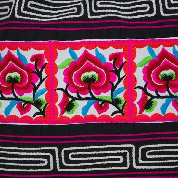 Alternate image for Pink Floral Cotton Blend Shoulder Bag from Thailand Thai Flora