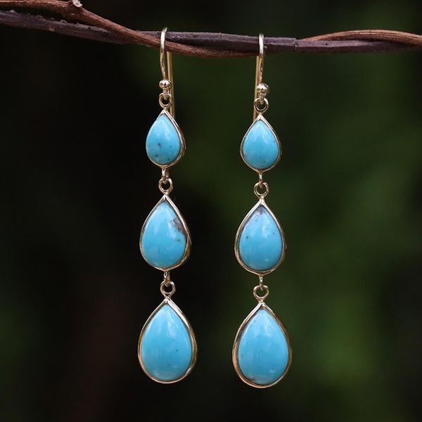 Alternate image for Gold Plated Sterling Silver Dangle Earrings from Thailand Nectar Drops