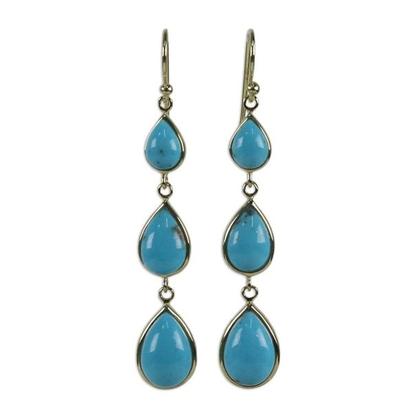 Alternate image for Gold Plated Sterling Silver Dangle Earrings from Thailand Nectar Drops