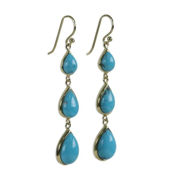 Alternate image for Gold Plated Sterling Silver Dangle Earrings from Thailand Nectar Drops