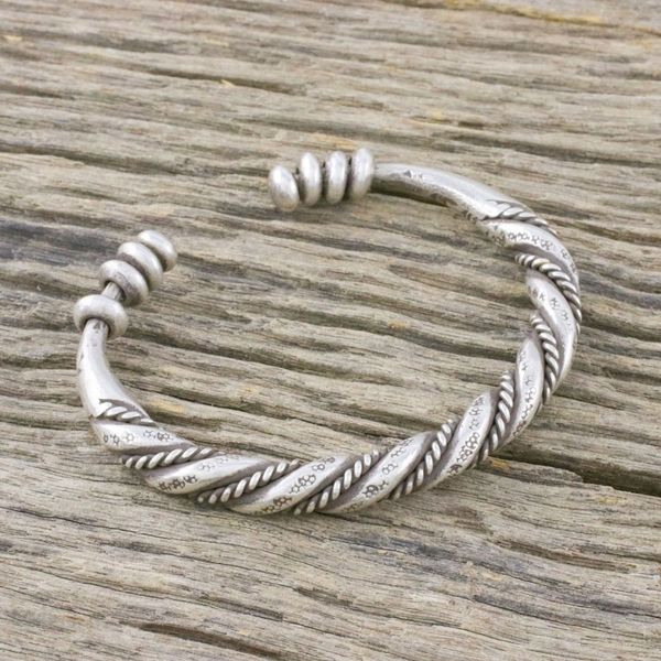 Alternate image for Handmade Sterling Silver Thai Hill Tribe Cuff Bracelet Lanna Beauty