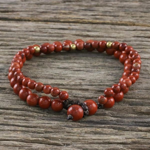 Alternate image for Adjustable Jasper Beaded Bracelet from Thailand Double Beauty