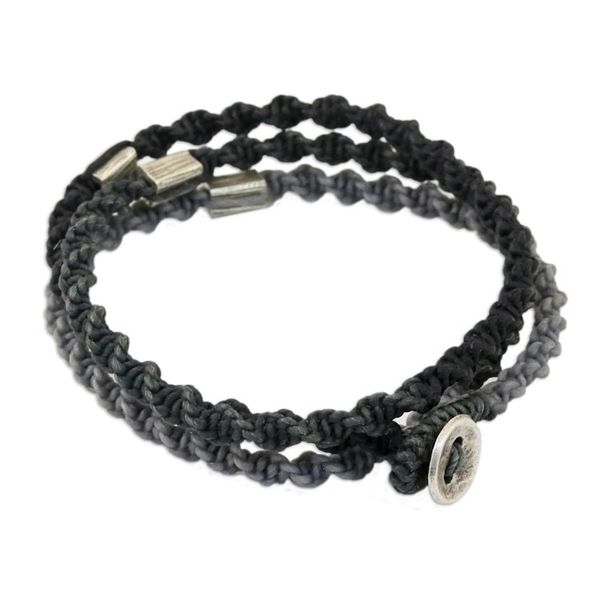 Alternate image for Karen Silver Braided Wrap Bracelet from Thailand Midnight Hour