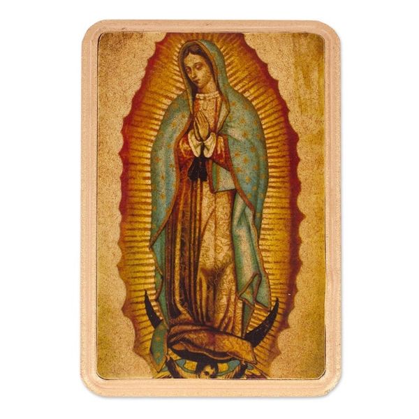 Alternate image for Decoupage on Pinewood Wall Plaque of Our Lady of Guadalupe Our Lady of Tepeyac