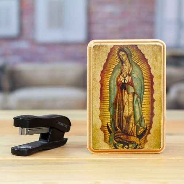 Alternate image for Decoupage on Pinewood Wall Plaque of Our Lady of Guadalupe Our Lady of Tepeyac