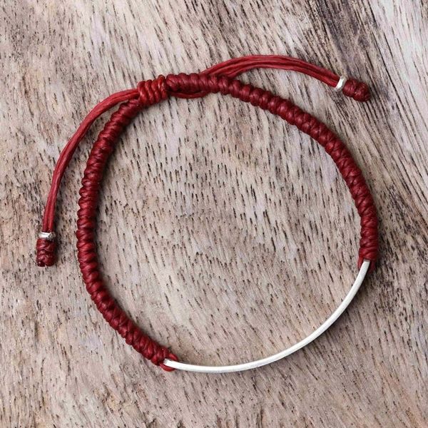 Alternate image for Sterling Silver Good Luck Pendant Bracelet from Thailand Lucky Red