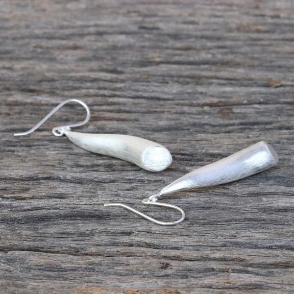 Alternate image for Handcrafted Thai Sterling Silver Dangle Earrings River in Chiang Mai