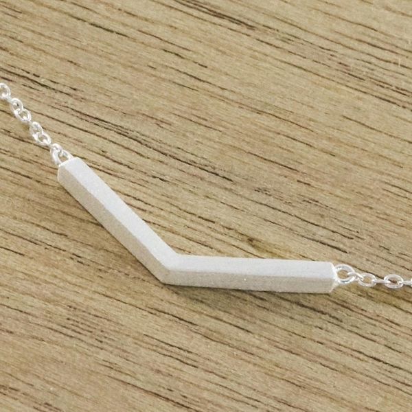 Alternate image for Sterling Silver Angular Pendant Bracelet from Thailand Cute Angle