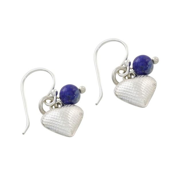 Alternate image for Lapis Lazuli Heart Dangle Earrings from Thailand Love For Midnight