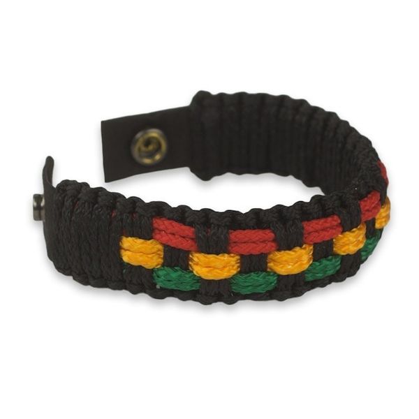Alternate image for Black Cord Handrafted Mens Colorful Wristband Bracelet Black Forest Paths