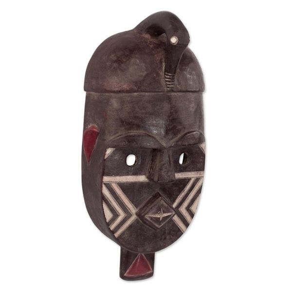 Alternate image for African Wood Kuba Initiation Ceremony Mask from Ghana Kuba