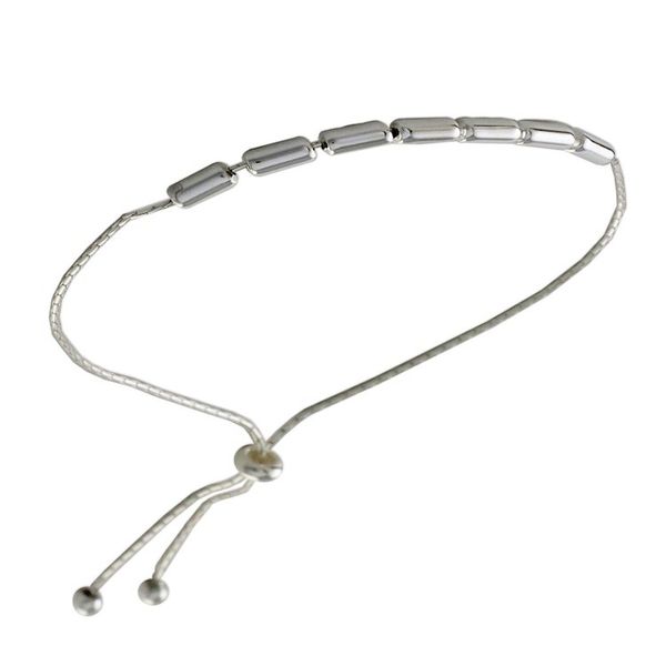 Alternate image for Handmade 925 Sterling Silver Morse Code Mom Chain Bracelet Morse Code Mom