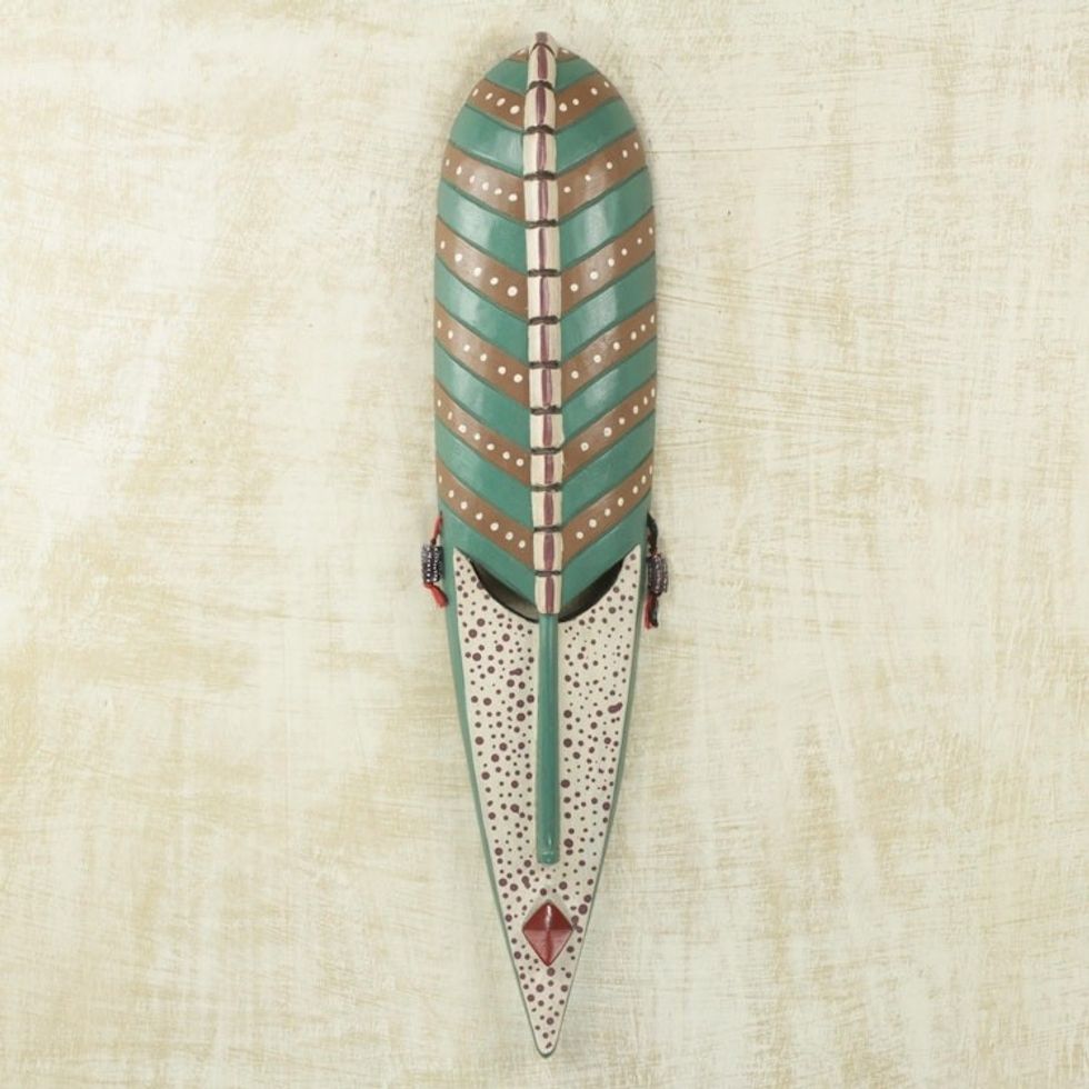 Hand Crafted African Wooden Mask of Northern Maiden 'Northern Maiden Beauty I'