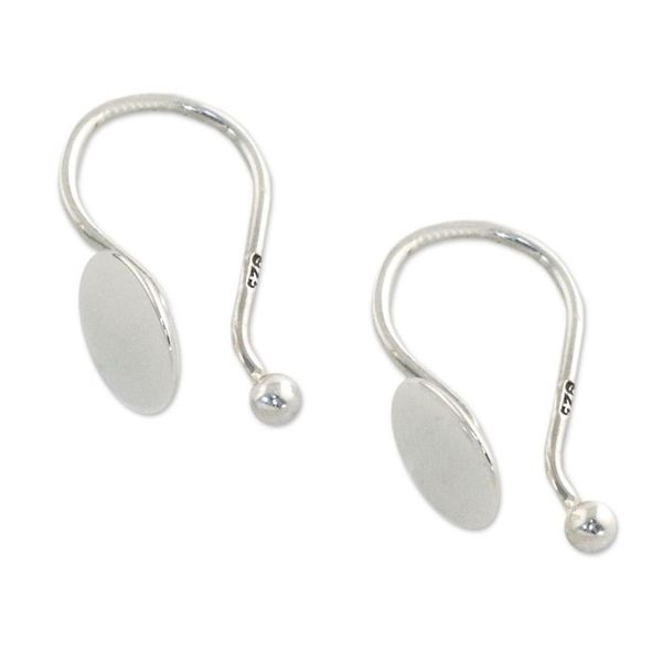 Alternate image for 925 Sterling Silver Circular Ear Cuffs from Thailand Circle Shimmer