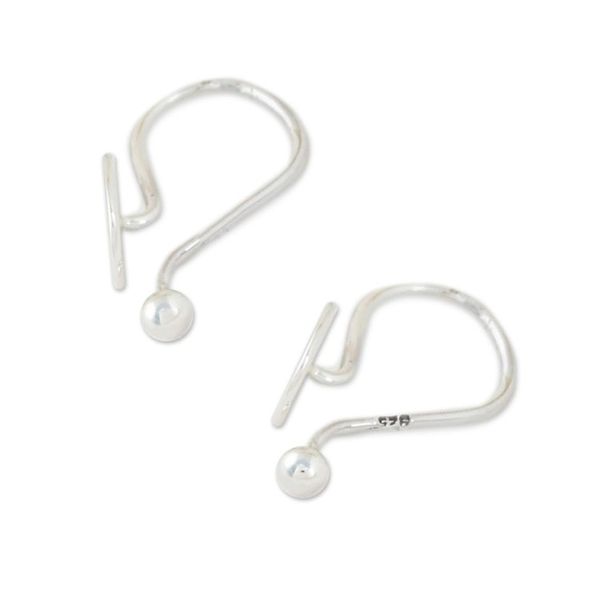 Alternate image for 925 Sterling Silver Circular Ear Cuffs from Thailand Circle Shimmer