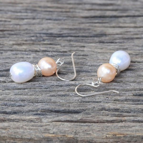 Alternate image for Cultured Pearl and Sterling Silver Earrings from Thailand Luxury Orbs