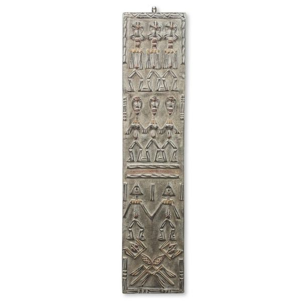 Alternate image for Handcrafted Calabash and Wood Wall Relief Panel from Ghana Kandem Dogon Board