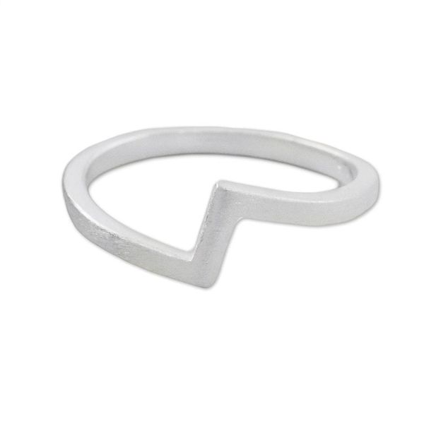 Alternate image for Artisan Crafted 925 Silver Mid-Finger Ring from Thailand Chic Design