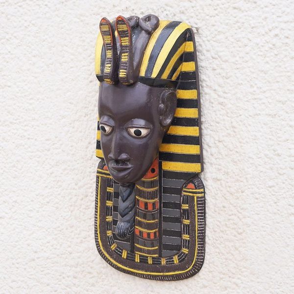 Alternate image for Hand Carved Artisan Crafted Tutankhamun African Mask Tutankhamun