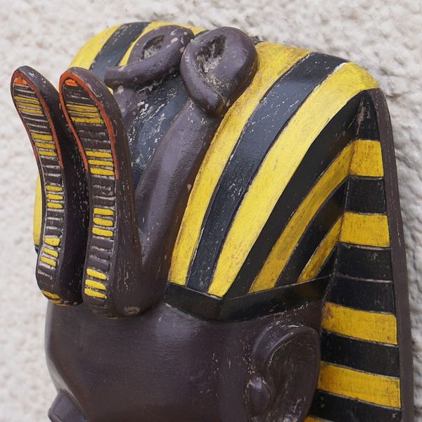 Alternate image for Hand Carved Artisan Crafted Tutankhamun African Mask Tutankhamun