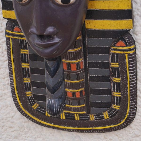 Alternate image for Hand Carved Artisan Crafted Tutankhamun African Mask Tutankhamun