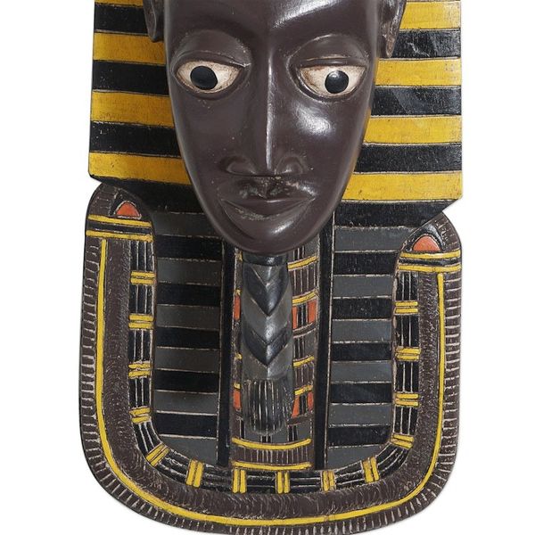 Alternate image for Hand Carved Artisan Crafted Tutankhamun African Mask Tutankhamun