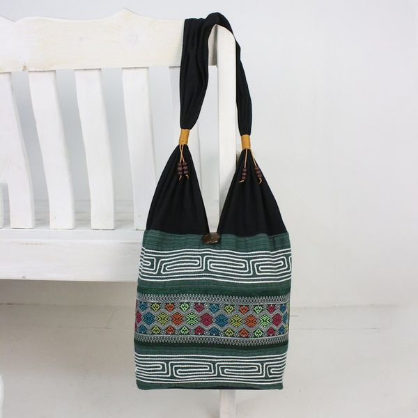 Alternate image for Colorful Cotton Blend Shoulder Bag from Thailand Thai Mood