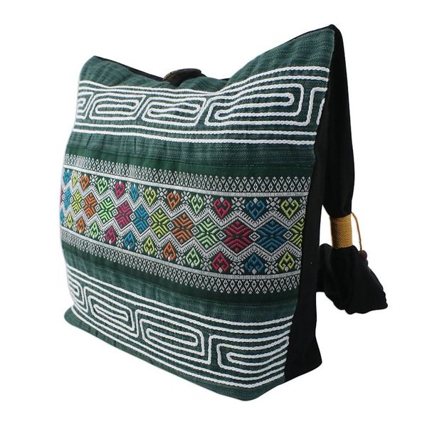 Alternate image for Colorful Cotton Blend Shoulder Bag from Thailand Thai Mood