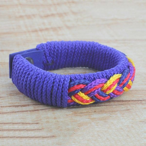 Alternate image for Mens Multi-Color Braided Cord Wristband Bracelet Accord