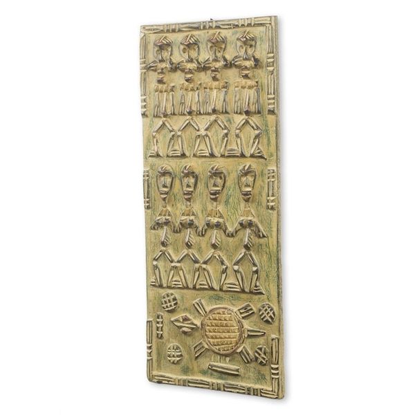 Alternate image for Unique Hand Crafted African Calabash Relief Panel Balase Dogon Board