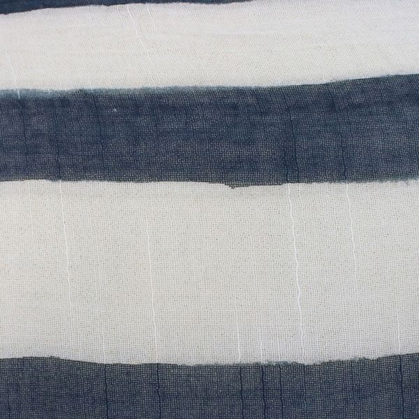 Alternate image for Handwoven Striped Cotton Shawl in Navy from Thailand Cool Stripes in Navy