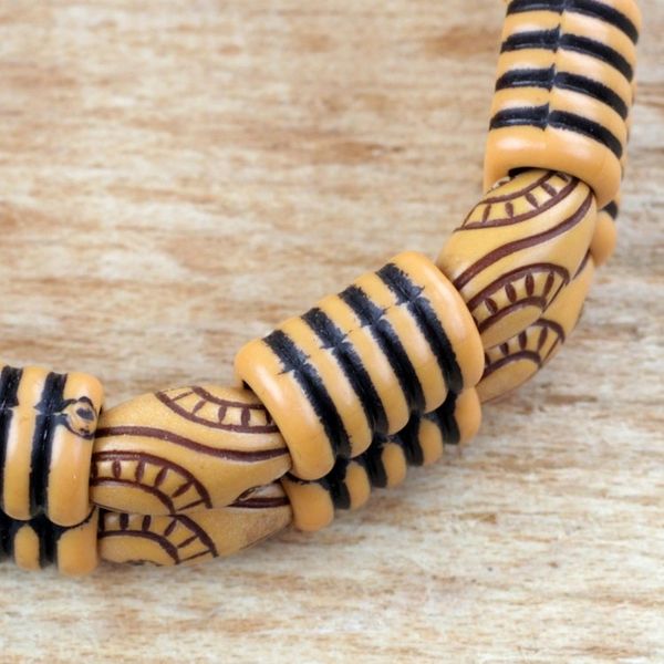 Alternate image for Two Layer Recycled Plastic Beaded Striped Stretch Bracelet Sensational Stripes