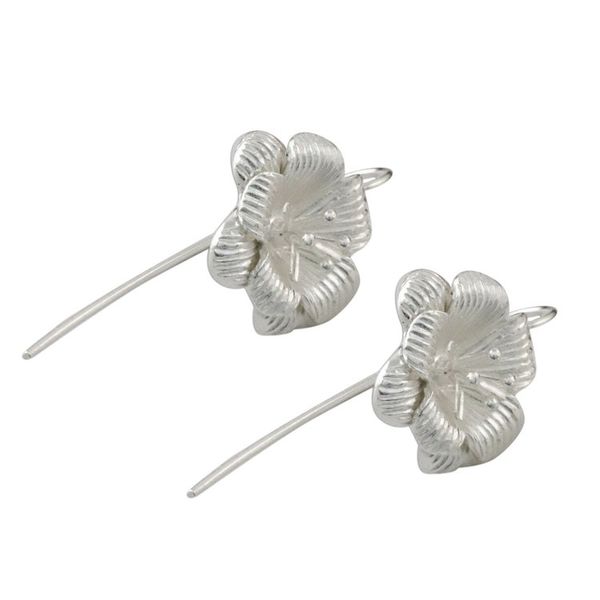 Alternate image for Floral Sterling Silver Drop Earrings from Thailand Tasteful Blossoms