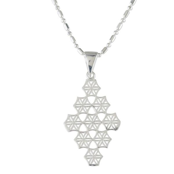 Alternate image for Sterling Silver Snowflake Pendant Necklace from Thailand Dazzling Snowflakes