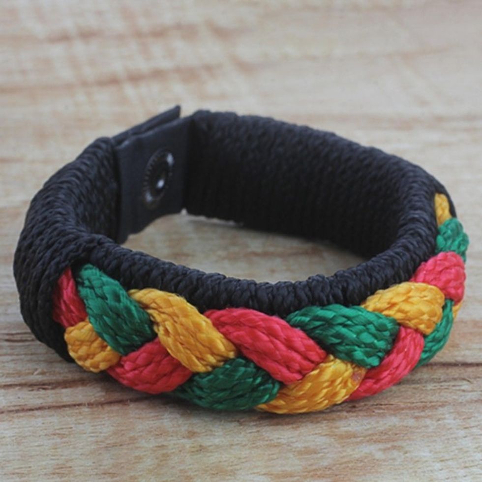 Men's Multi-Color Braided Cord Wristband Bracelet 'Zest'