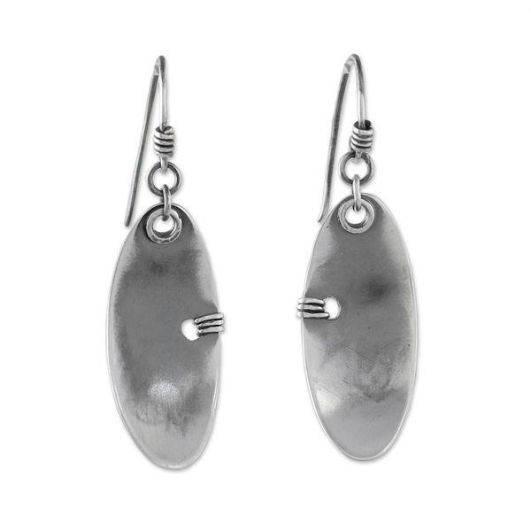 Alternate image for Modern Sterling Silver Dangle Earrings from Thailand Mystical Modernity