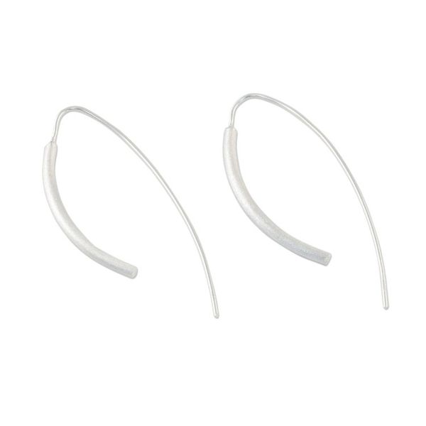 Alternate image for Sterling Silver Curved Drop Earrings from Thailand Cattails