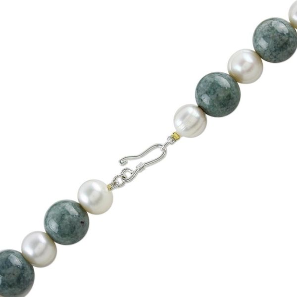Alternate image for Thai Rose Quartz and Cultured Pearl Beaded Pendant Necklace Colorful Mix