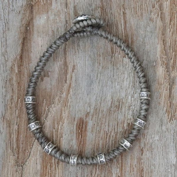 Alternate image for Braided Wristband Bracelet with Karen Silver from Thailand Good Living