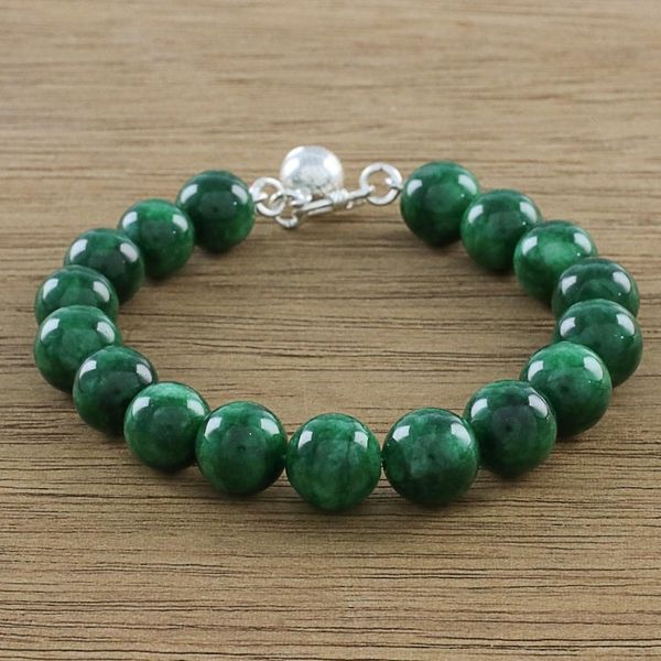 Alternate image for Green Quartz Beaded Bracelet with Bell from Thailand Voice of the Jungle