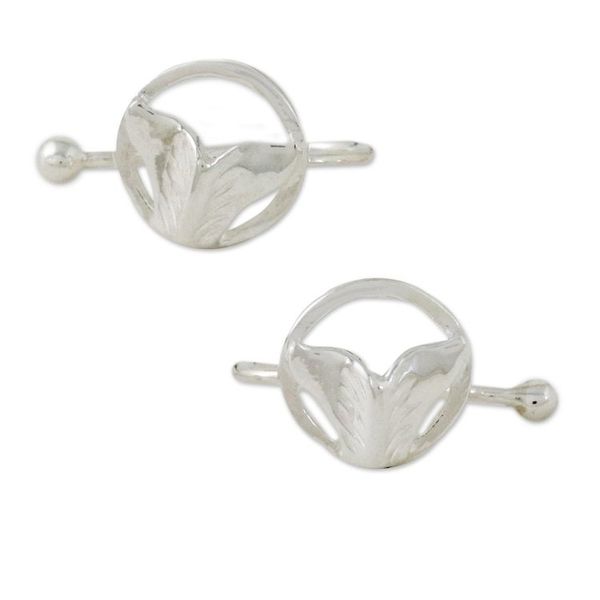 Alternate image for Sterling Silver Whale-Themed Ear Cuffs from Thailand Ocean Tails