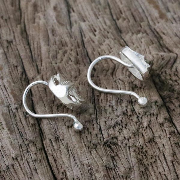 Alternate image for Sterling Silver Whale-Themed Ear Cuffs from Thailand Ocean Tails