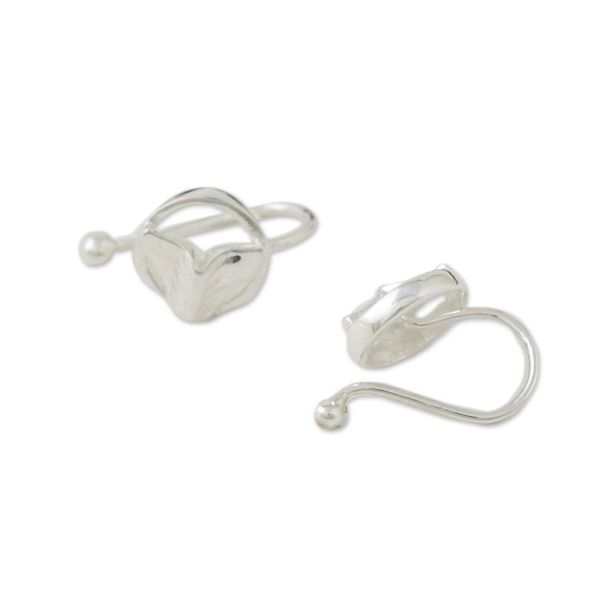 Alternate image for Sterling Silver Whale-Themed Ear Cuffs from Thailand Ocean Tails