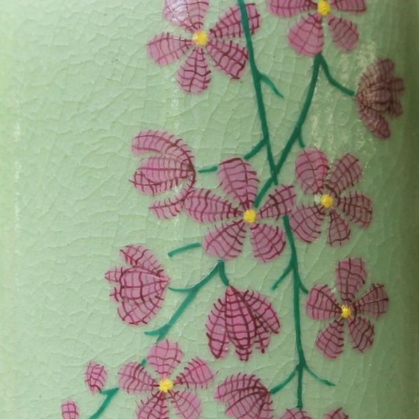 Alternate image for Hand Crafted Celadon Ceramic Floral Vase from Thailand Around the Garden