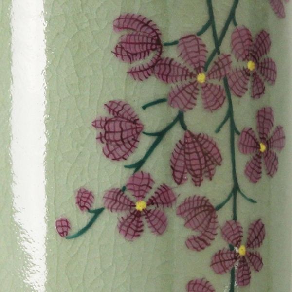 Alternate image for Hand Crafted Celadon Ceramic Floral Vase from Thailand Around the Garden