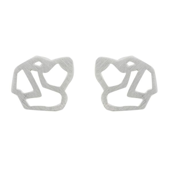 Alternate image for Handmade 925 Sterling Silver St. Bernard Dog Stud Earrings St. Bernard