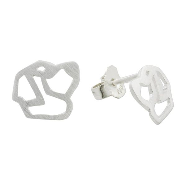 Alternate image for Handmade 925 Sterling Silver St. Bernard Dog Stud Earrings St. Bernard
